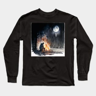 The lonely night in the forest Long Sleeve T-Shirt